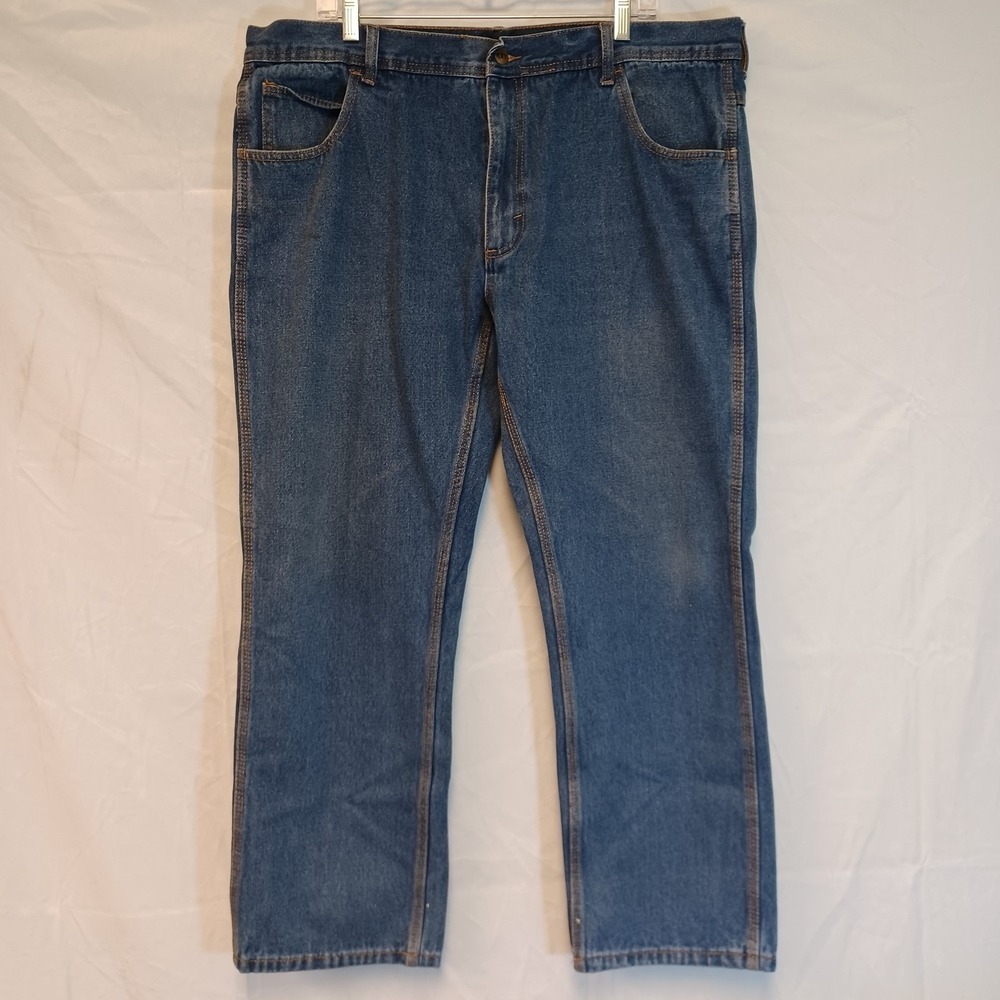 Key Mens 40x30‎ Jeans Relaxed Fit Denim Blue 100% Cotton Workwear Farm #1
